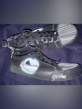 Nightmare Before Christmas Jack Skellington Skeleton Adult Shoes Size 9.5